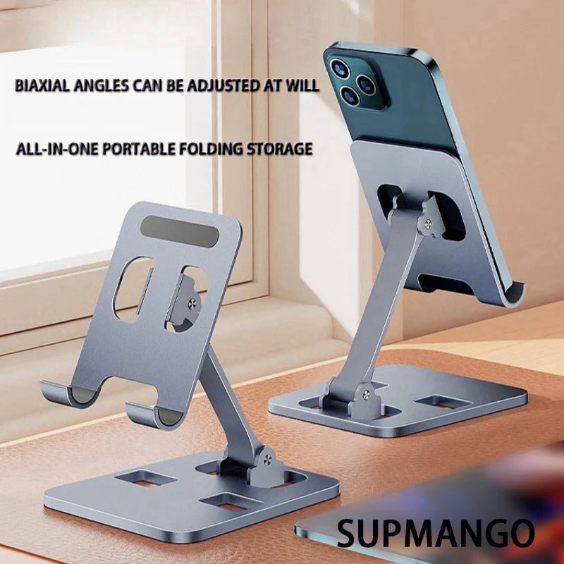 Support universel métallique pliable, pour téléphone portable et tablette