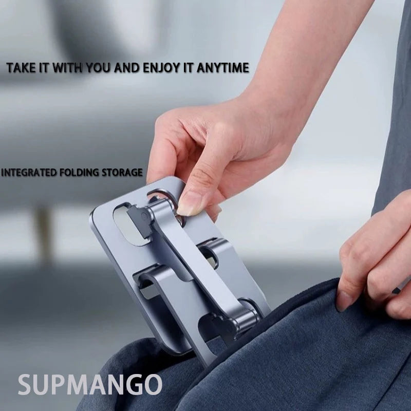 Support universel métallique pliable, pour téléphone portable et tablette