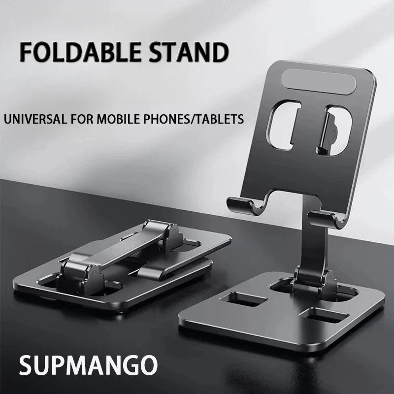 Support universel métallique pliable, pour téléphone portable et tablette