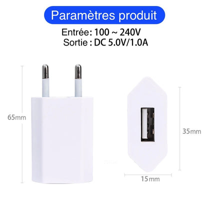 Adaptateur secteur USB-A  -  5V/1A