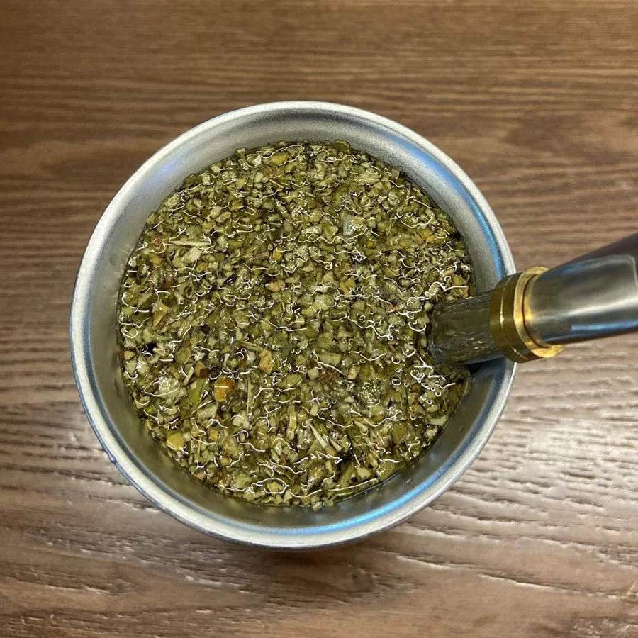 Calebasse en acier inoxydable avec bombilla pour Yerba Mate - Tasse avec paille filtrante