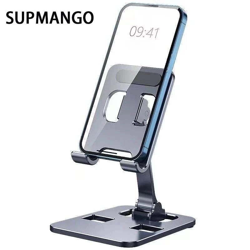 Support  universel de bureau pliable, en métal, pour téléphone portable et tablette