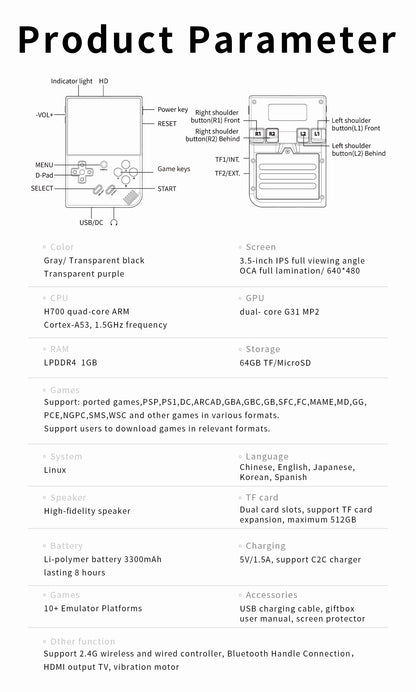 Consoles de jeux portables - Emulateur de jeux rétro