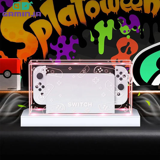 Couvercle anti-poussière transparent pour Nintendo Switch - Base Lumineuse RGBW