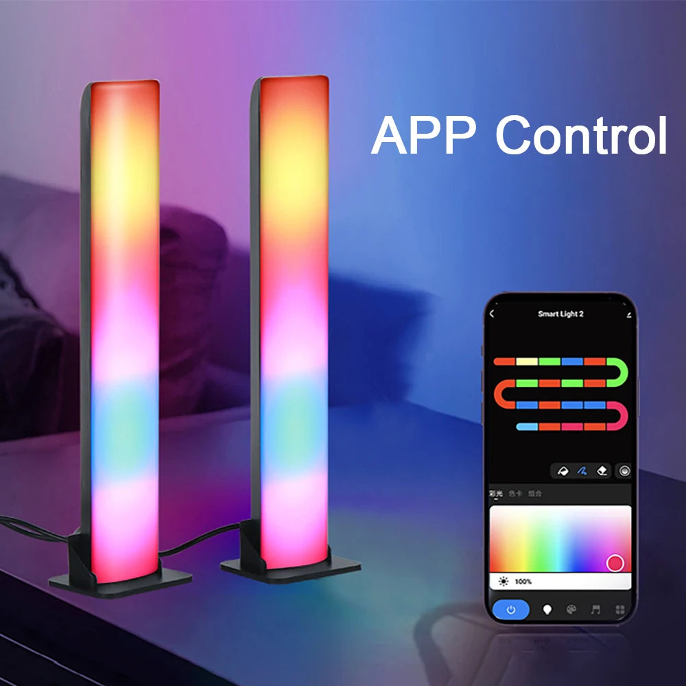 Barres lumineuses intelligentes - LED RGB - USB - Contrôle vocale