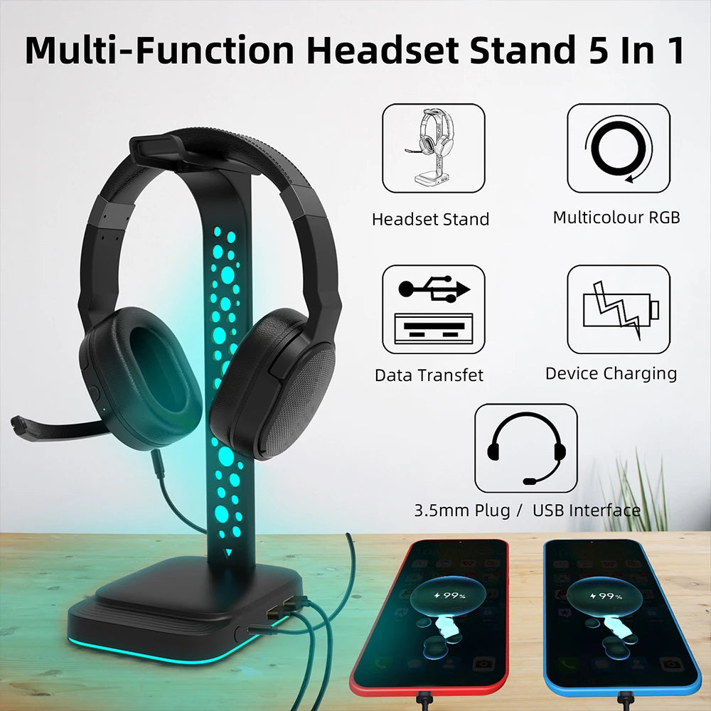Support de casque gaming RGB - USB